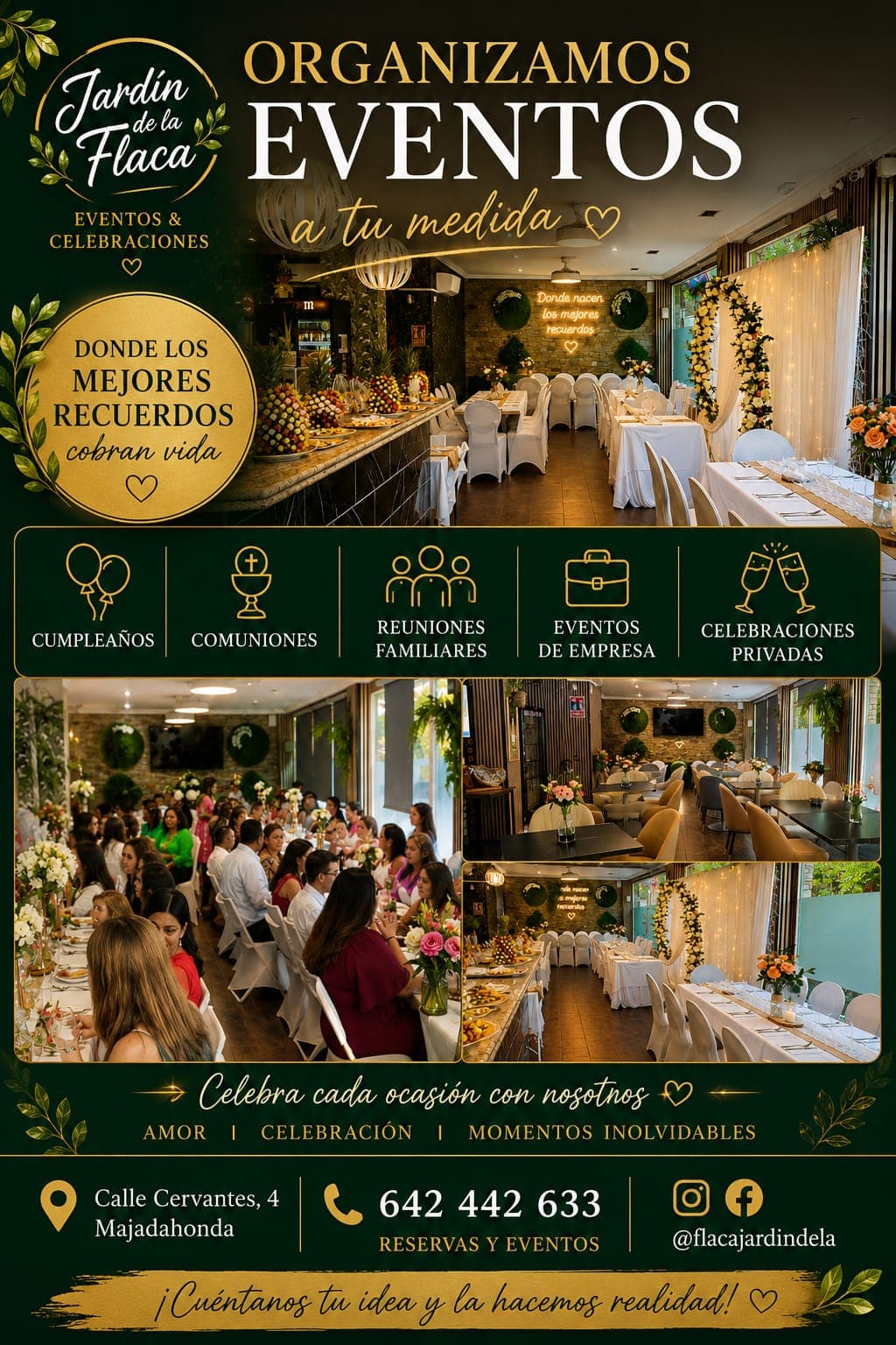 Evento en el restaurante Jardín de la Flaca en Majadahonda