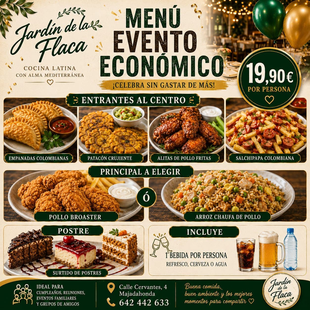 Comida de empresa en el restaurante Jardín de la Flaca